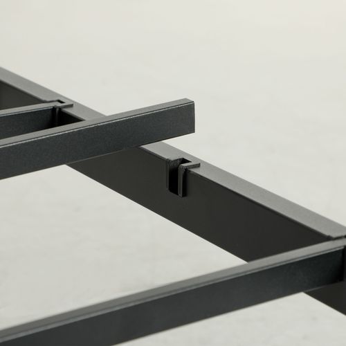 HOMCOM Single Bed Frame with Headboard, No Box Spring Needed