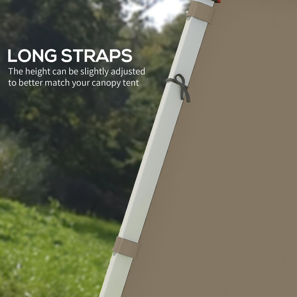 Outsunny 3x3(m) or 3x6m Pop Up Gazebo Side Panels, with Zipped Doors, Beige