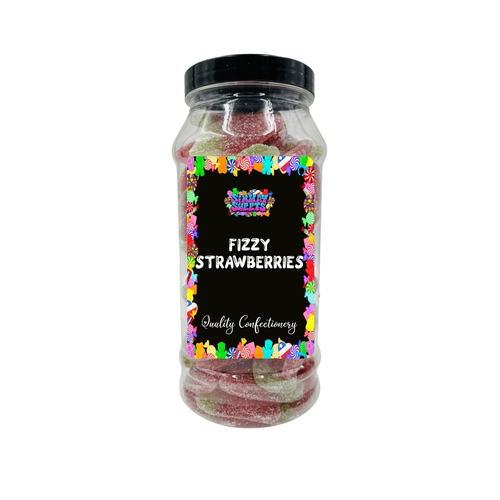 Fizzy Strawberries Retro Sweets Gift Jar - 630g