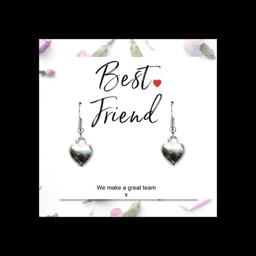 Best Friend Earrings & Message Card
