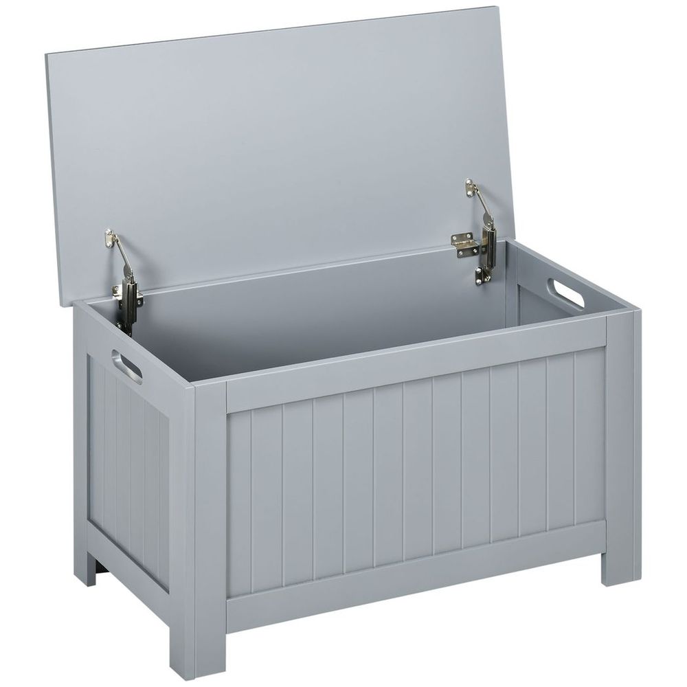 HOMCOM Large Storage Box Toy Chest Cabinet Unit Organizer with Safety Hinges