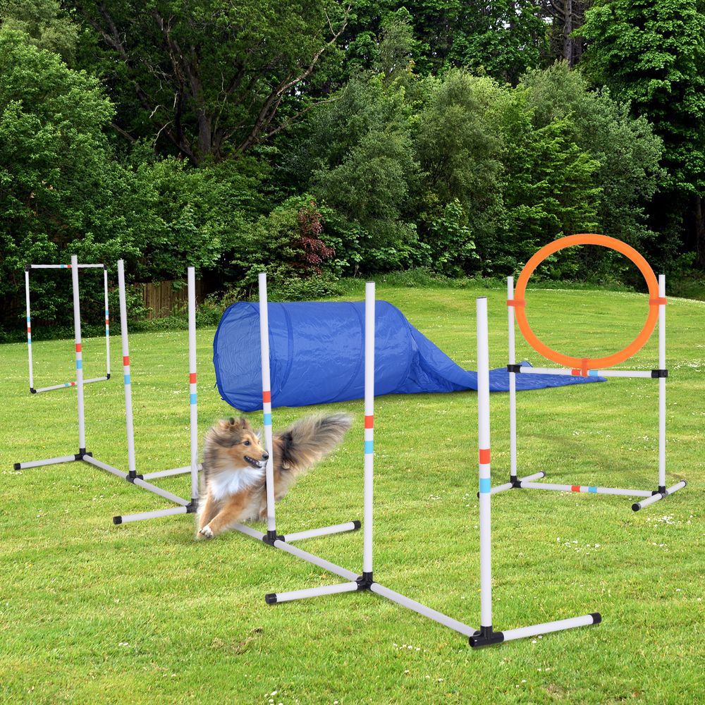 5-Piece Suit Portable Pet Agility Training Set For Dogs Obstacle Course