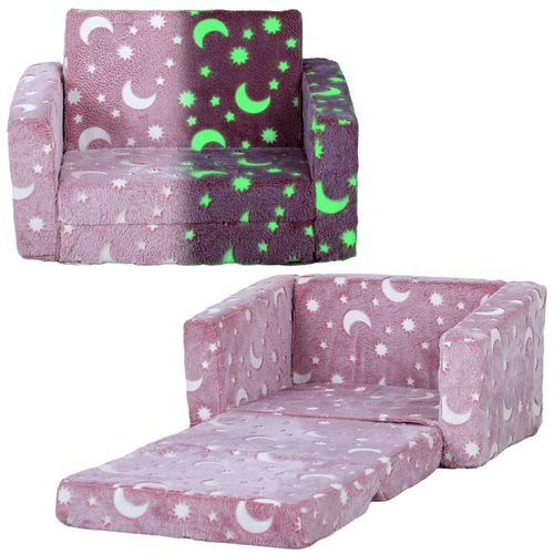 AIYAPLAY 2 in 1 Kids Folding Bed with Glow in The Dark Cosmic Design