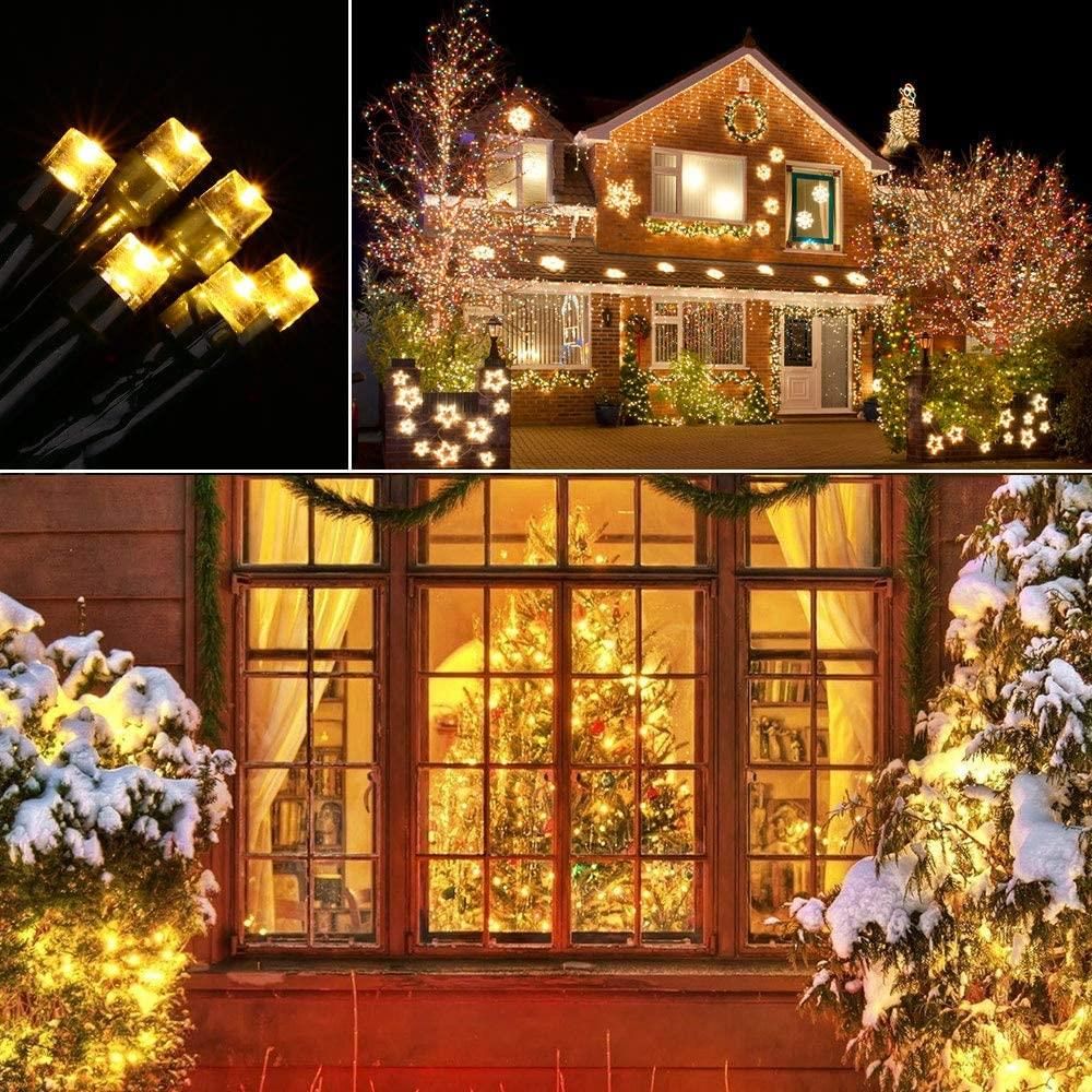 Planet Solar 200 Outdoor String Fairy Lights 20m - Warm White - Solar Powered - High Quality
