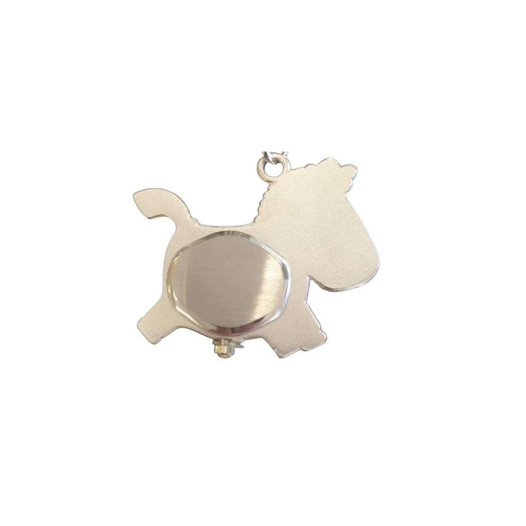 Imperial Key Chain Clock Unicorn Silver IMP714- CLEARANCE NEEDS RE-BATTERY