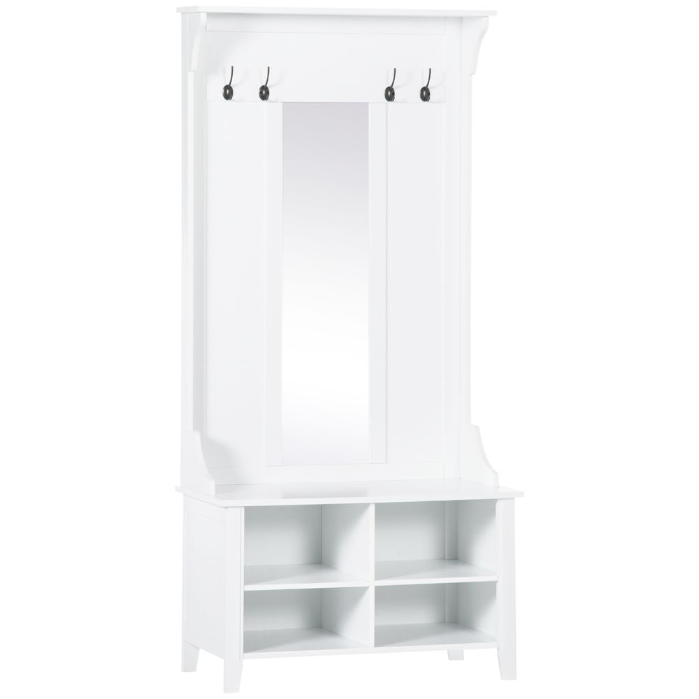 HOMCOM Mirror Cabinet, 80x40x170cm - White
