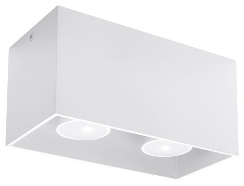 مصباح سقف QUAD أبيض بشكل مربع تصميم عصري (لوفت) LED GU10