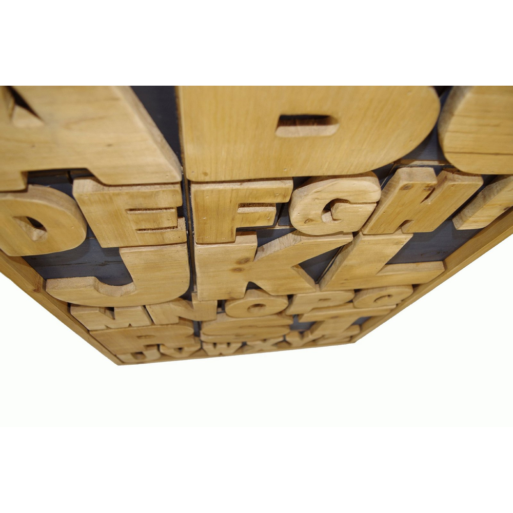 Modern Alphabet Cabinet - 54 x 26 x 89cm - Stylish Storage Solution - Geko Products - Firwood