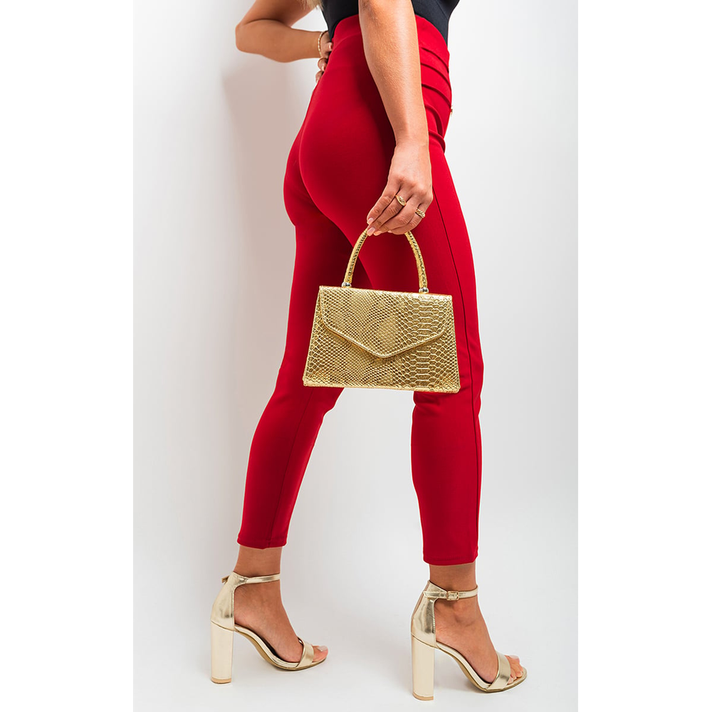 High Waisted Button Front Leggings