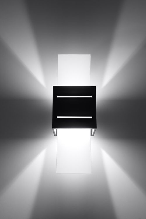 Wall Lamp LORETO Black Up/Down Square Shape Modern Loft Design G9