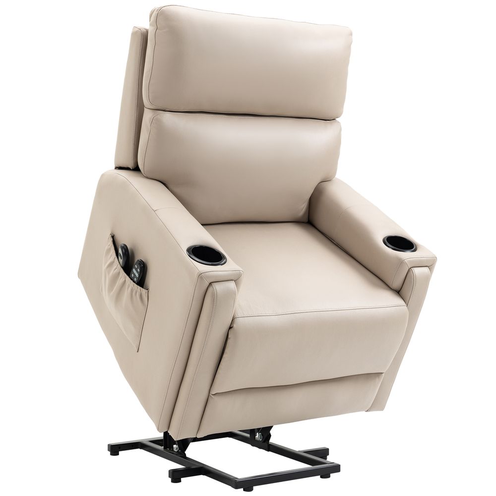 HOMCOM Lift Chair for Living Room, Recliner Chair with Vibration Massage, Heat