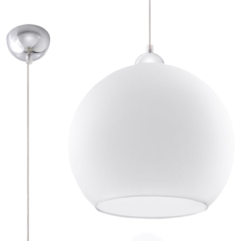 Stylish Pendant Lamp: Steel & Glass, Minimalistic Design, E27