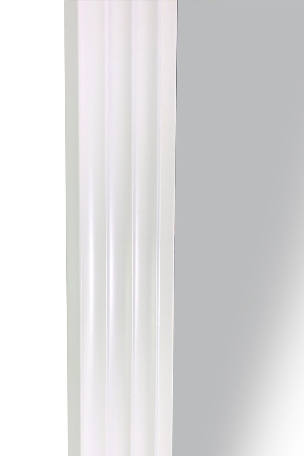 New Modern Bright White & Silver Layered Wall Mirror