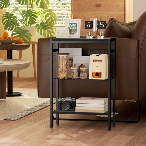 HOMCOM Side Table with Storage, Small Table for Living Room, Bedroom