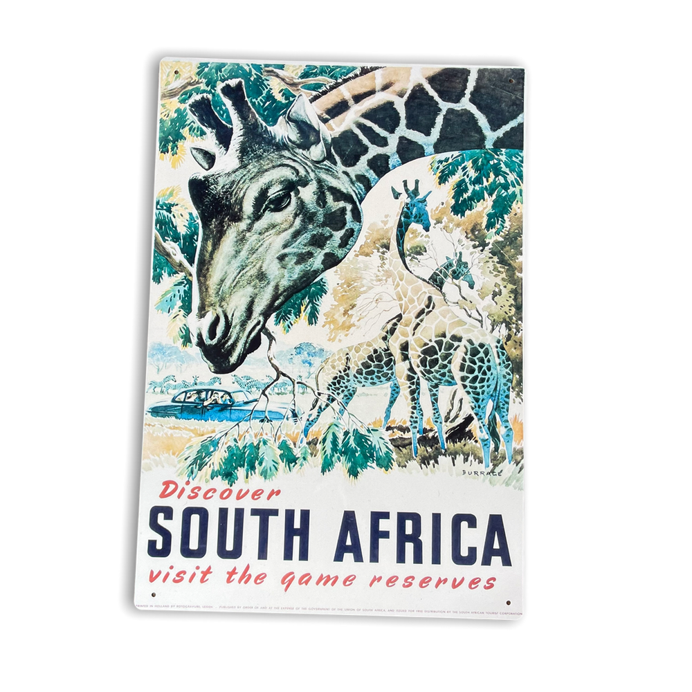 Vintage Metal Sign - Retro Travel SA Advertising
