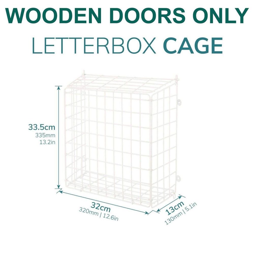 Premium Black Letter Box Catcher Cage - Lift Up Lid