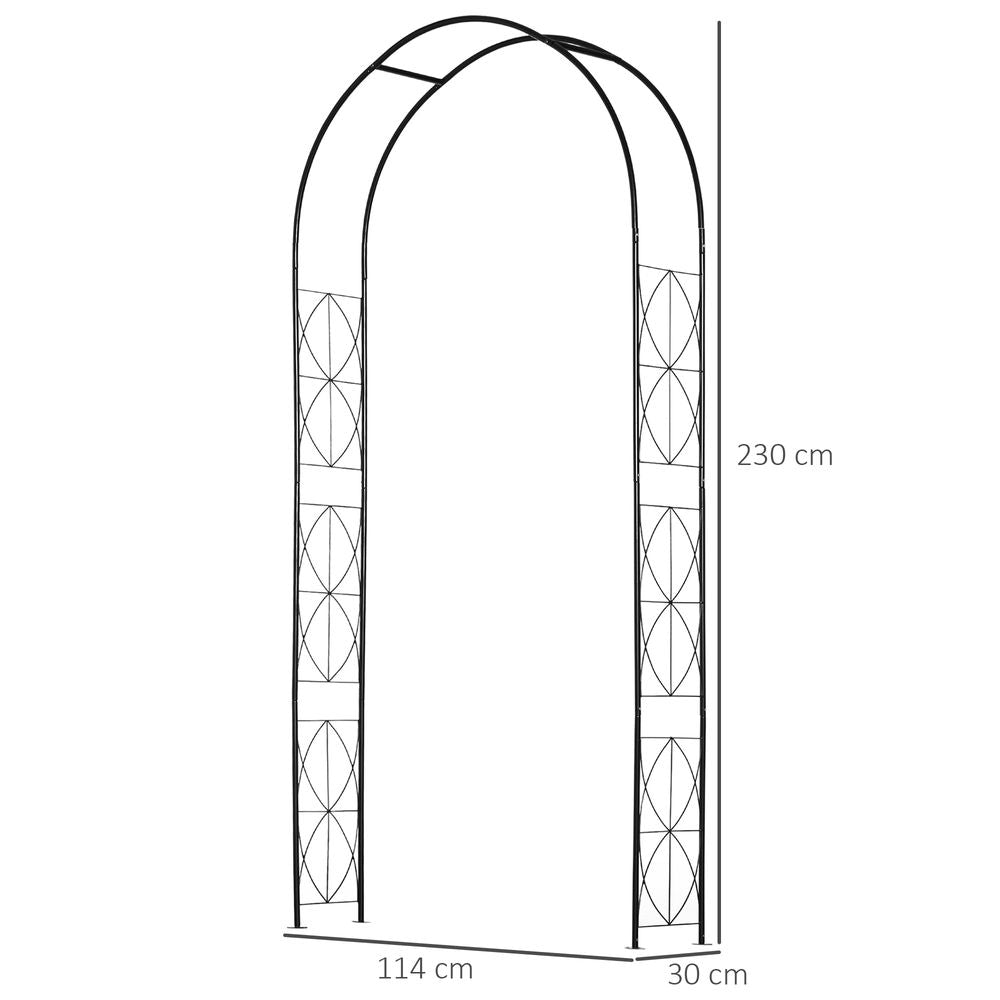 Vintage Garden Arch Trellis Rose Rose Plant Rack by Outsunny