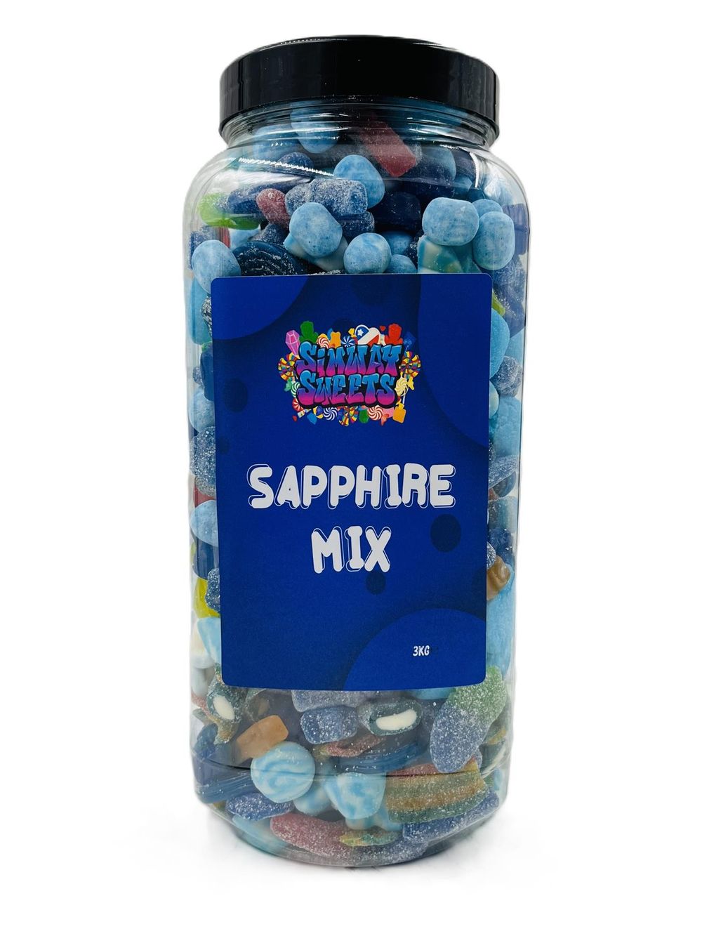 Simway Sweets Sapphire Mix Candy Jar - Huge 3KG Gift!