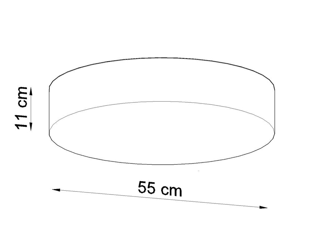 Premium LED Ceiling Lamp: Arena 55 - Black Round Shape, Loft Design, Best Quality, E27 - Perfect for Modern Interiors