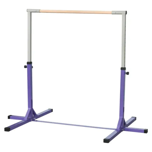 HOMCOM Height Adjustable Gymnastics Horizontal Bar For Kids Home Gym Training Children Junior Kip High Bar Fitness