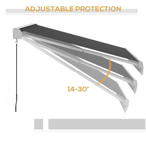 Outsunny 3 x 2.5m Electric Retractable Awning Sun Canopies for Door Window
