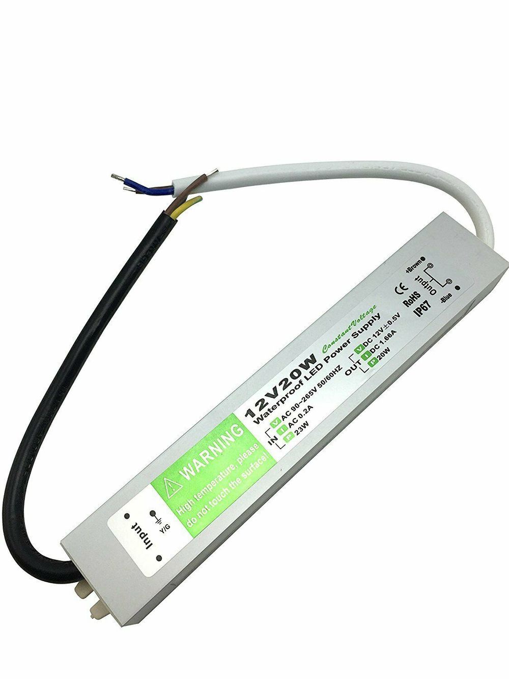 IP67 Waterproof LED Driver Power Supply Transformer AC240V-DC12V Power Converter