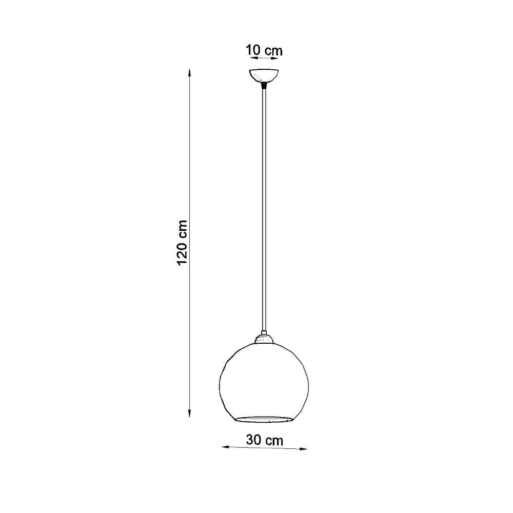 Pendant Lamp: Steel & Glass, Minimalistic Design, E27 - High Quality