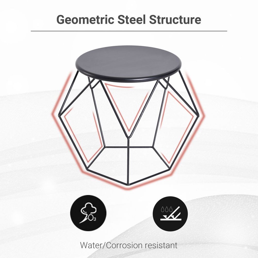 Nordic Minimalist Steel Side Table - Coffee Table for Living Room