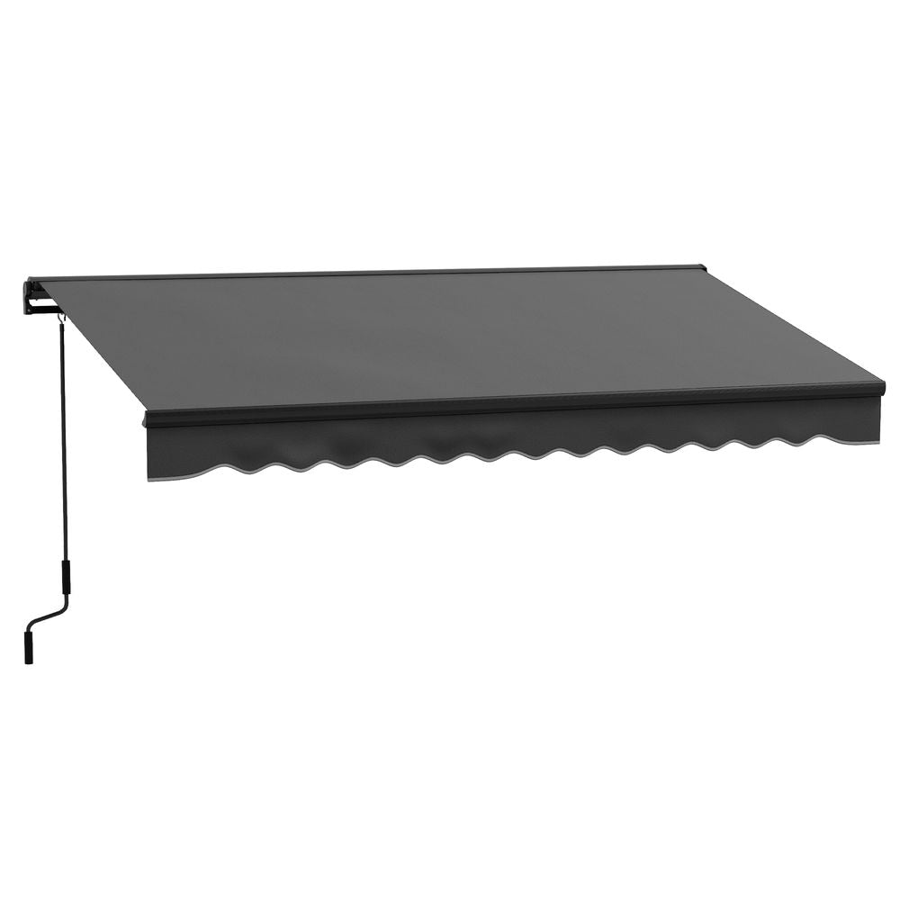 Outsunny 3x2m Electric Retractable Awning- Aluminium Frame. Remote Control. UV Protection. Adjustable Canopy. High Quality.