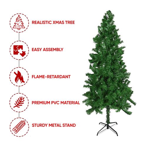 Christmas Tree Green Metal Stand - 6FT   AS-11177