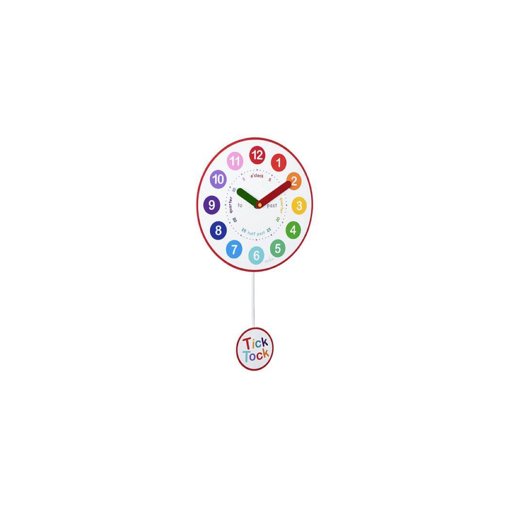 Acctim Matilda Pendulum Wall Clock | White 25cm | Time Teaching | Educational