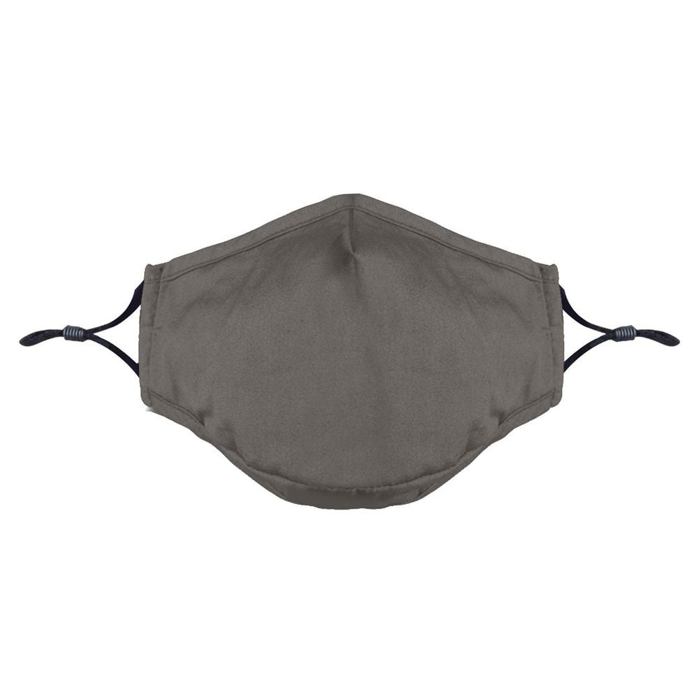 Triple-Layer Cotton Mask - Grey - Adults - Filter Pocket