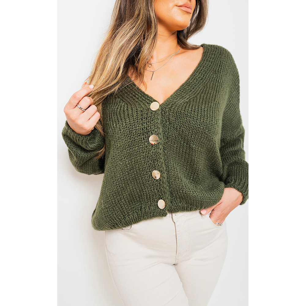 Diana V-Neck Button-Down Cardigan: Timeless Charm, Cozy Comfort, Versatile Style for Any Occasion