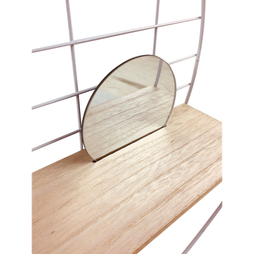 Shelving Unit with Mirror 45cm