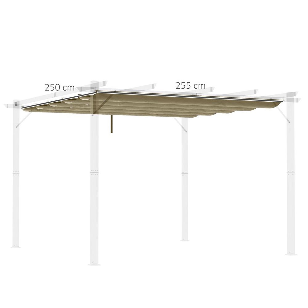 Pergola Shade Cover, Replacement Canopy, Tan - Professional seller, Best Quality, 3x3m, Easy to use, Excellent Drainage, Shade Protection
