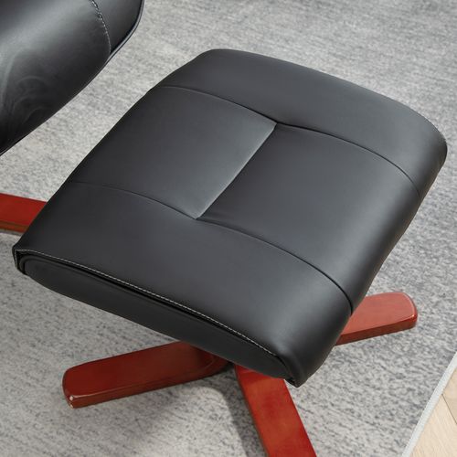 HOMCOM Reclining Armchair with Footstool and Adjustable Backrest