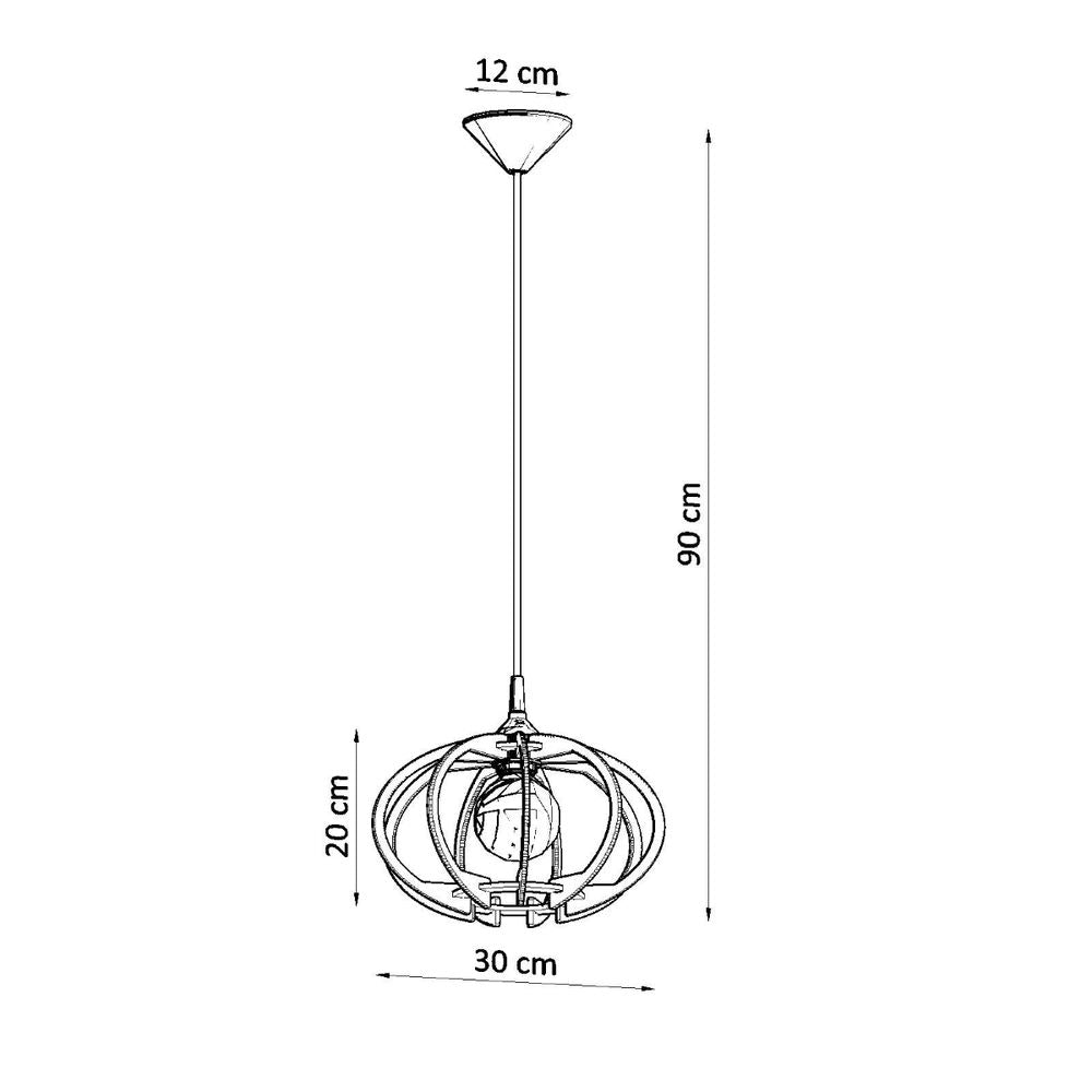 Scandinavian Design Wood Pendant Lamp - Mandelino E27