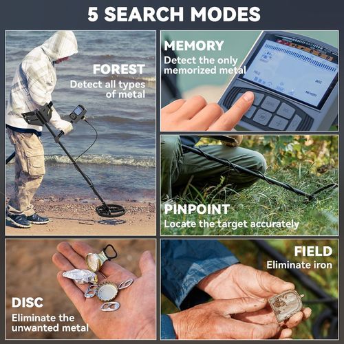 Outsunny Gold Metal Detector with DSP Chip and 5 Professional Modes