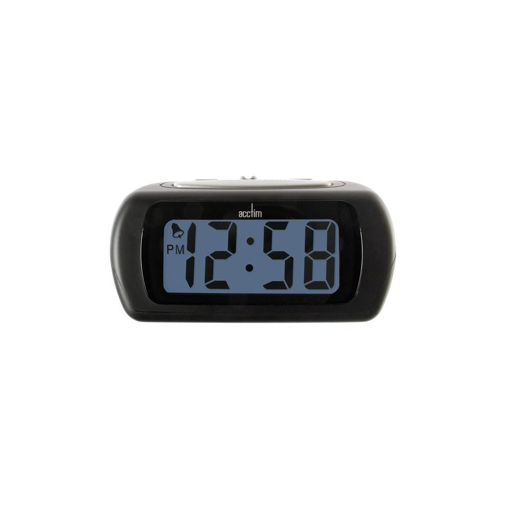 High-Quality Acctim Auric Large LCD Alarm Clock - Black