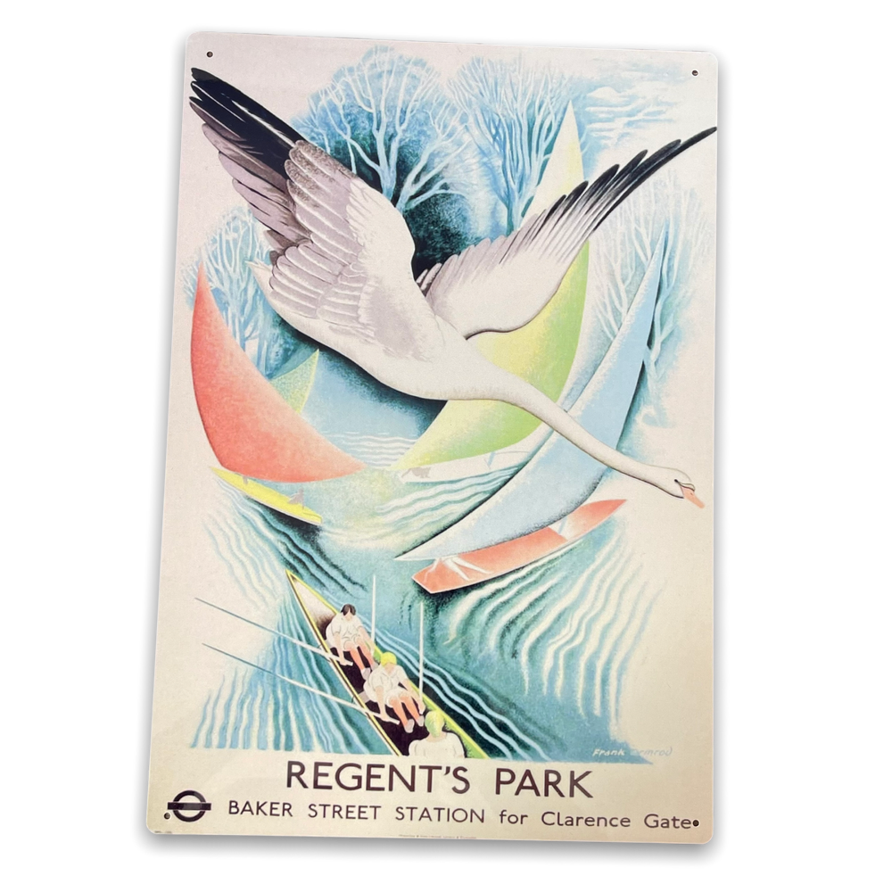 Authentic Vintage London Underground Metal Sign - Baker Street for Regent's Park