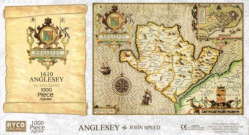 Anglesey Historical Map 1000 Piece Jigsaw Puzzle (1610)