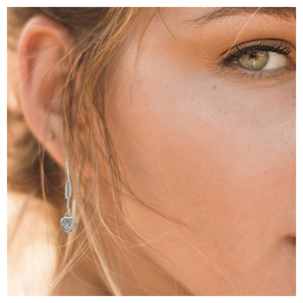 Cubic Zirconia Heart Drop Earrings | Ideal Birthday or Christmas Gift