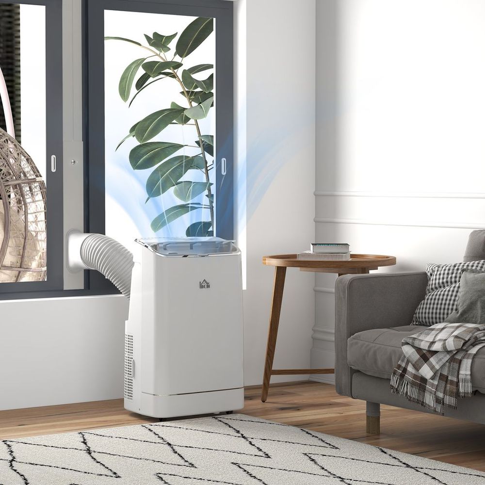 HOMCOM 14,000 BTU Portable Air Conditioner Unit with Heater, WiFi Smart App