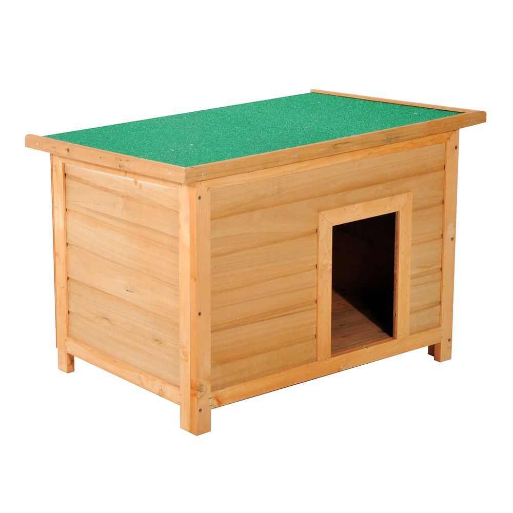 PawHut Wooden Dog Kennel Elevated Dog Pet House w/ Open Top 85W x 58D x 58H cm