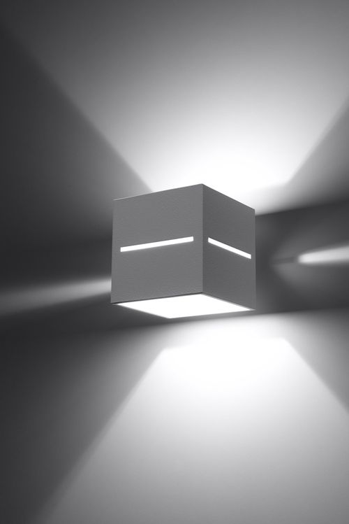 Wall Lamp LOBO White Up/Down Square Shape Modern Loft Design G9