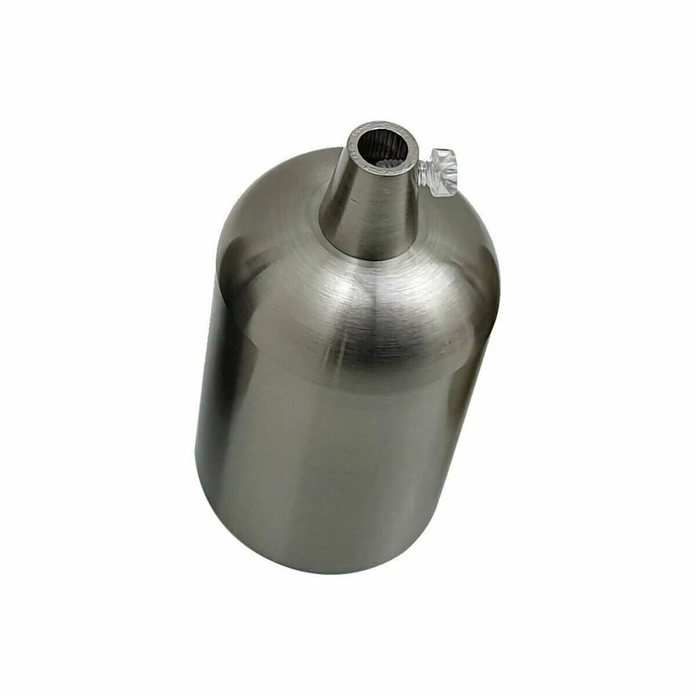 Smooth Holder Satin Nickel Lamp - Vintage Antique Retro Style - E27 Socket - High Quality