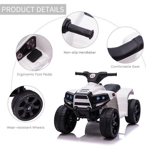 6 V Kids Ride on Cars Electric ATV for 18-36 months Toddlers Black䗧