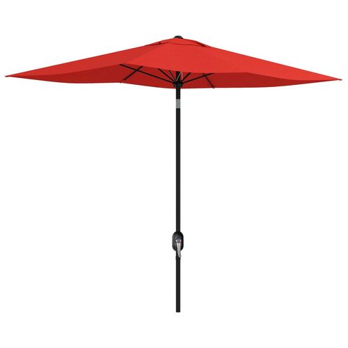 Outsunny 2 x 3(m) Garden Parasol Rectangular Market Umbrella w/ Wine Red