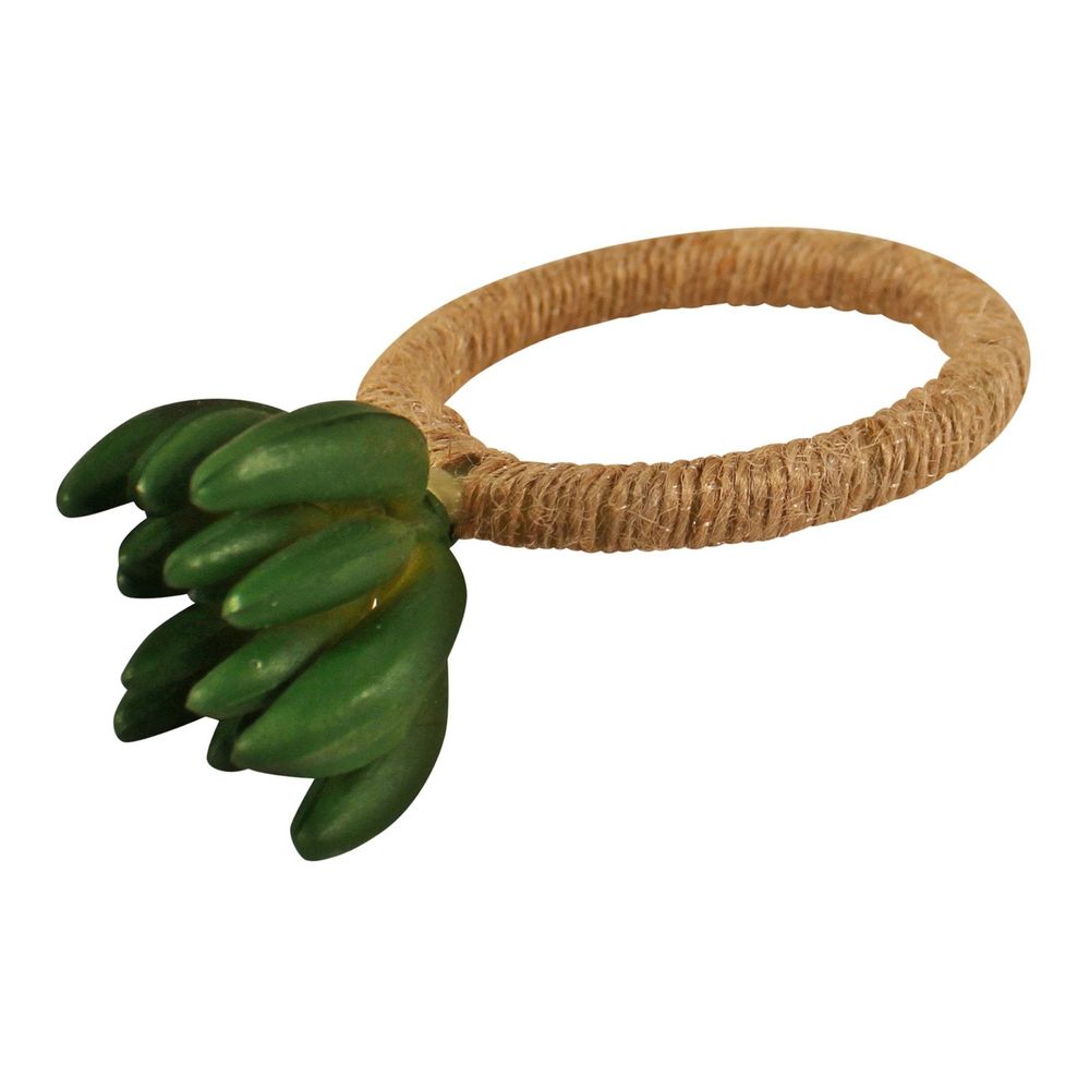 4-Piece Faux Succulent Design Napkin Rings - Versatile Table Decor for Elegant Dining