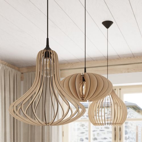 Pendant lamp wood Aprilla Scandinavian Design E27